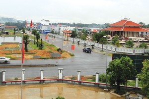 Một góc phường Bồng Sơn, trung tâm huyện Hoài Nhơn. Ảnh: Trọng Lợi