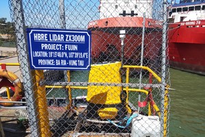 Thiết bị đo gió ngoài khơi dự án điện gió HBRE Vũng Tàu đã được lắp đặt và đang tiến hành đo gió