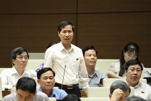 Đại biểu Bùi Văn Phương (Ninh Bình) phát biểu trong phiên thảo luận về dự thảo Luật sửa đổi, bổ sung một số điều của Luật Tổ chức Quốc hội.