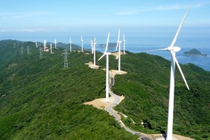 Phối cảnh thiết kế các trụ tuabin tại trang trại phong điện HBRE Hà Tĩnh