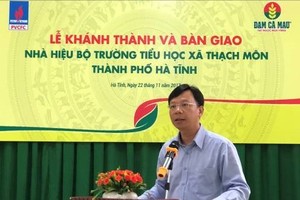 Ông Nguyễn Tuấn Anh – Phó tổng giám đốc Đạm Cà Mau phát biểu tại lễ khánh thành