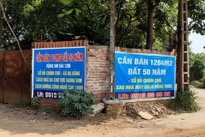 Rất có thể đây là chiêu trò của giới cò đất tại Hòa Lạc để đẩy hàng, tăng giá. Ảnh: Thành Nguyễn.