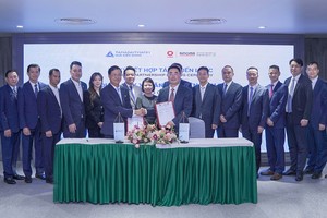 Đại diện hai đơn vị tại Lễ ký kết.