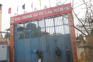 Khách hàng mua nhà đến "tìm hiểu" dự án. 