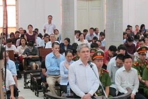 Nguyên Tổng giám đốc Oceanbank Nguyễn Xuân Sơn trong phiên xử ngày 1/9