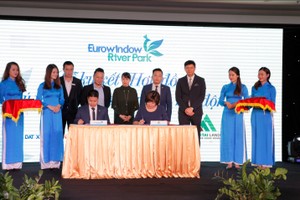 Ông Nguyễn Mạnh Cường – đại diện chủ đầu tư ký hợp đồng với Đất Xanh Miền Bắc, Cenland và Phú Tài Land.