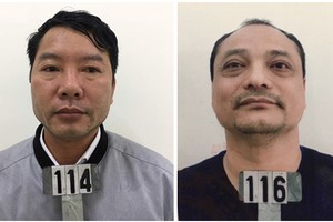 Đối tượng Nguyễn Văn Bắc và Nguyễn Xuân Văn tại cơ quan công an