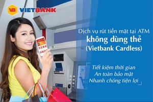 Rút tiền mặt tại ATM không cần thẻ