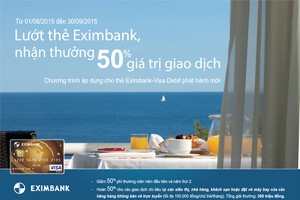 Ưu đãi dành cho chủ thẻ Eximbank Visa Debit