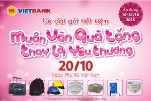 VietBank khuến mãi mừng ngày 20/10