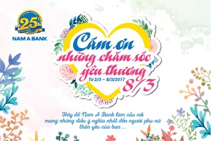Nam A Bank ưu đãi cho khách hàng giao dịch dịp 8/3
