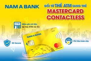 Nam A Bank phát hành thẻ ghi nợ Mastercard Contactless