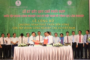 Tập đoàn Công nghiệp Cao su Việt Nam ký hợp tác triển khai chiến lược phát triển bền vững