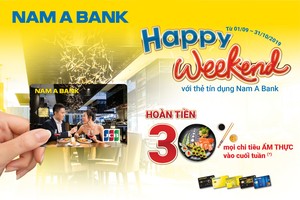 Chủ thẻ tín dụng Nam A Bank được hoàn tiền lên đến 30%