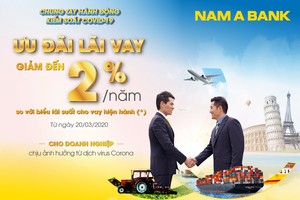 NAM A BANK giảm tiếp lãi vay hỗ trợ khách hàng mùa covid-19 