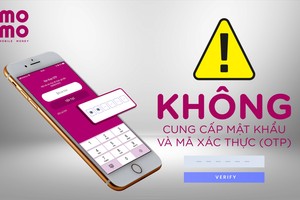 MoMo khuyến cáo người dùng cảnh giác bảo mật mật khẩu, mã xác thực OTP