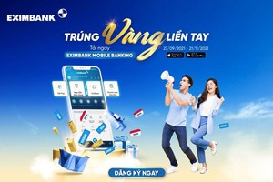 Tải ngay Eximbank Mobile Banking -trúng vàng liền tay