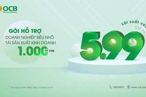 OCB tung gói tín dụng 1.000 tỷ với lãi suất chỉ từ 5,99%/năm