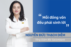 Bà Nguyễn Đức Thạch Diễm được tái bổ nhiệm làm Tổng giám đốc Sacombank (STB)