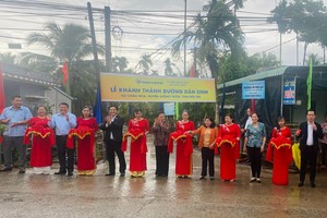 Nam A Bank khánh thành đường dân sinh xã Châu Hòa hỗ trợ người dân đi lại thuận tiện, an toàn