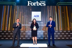 ACB đạt top 7 thương hiệu tài chính dẫn đầu do Forbes bình chọn