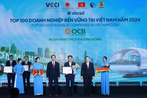 OCB được vinh danh trong top 100 doanh nghiệp bền vững Việt Nam 2024
