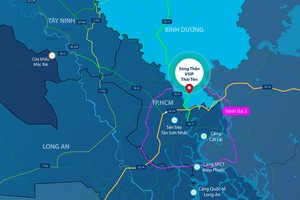 Sơ đồ vị trí liên kết vùng của hệ thống tổng kho TTC Đặng Huỳnh tại Bình Dương, đồng hành cùng doanh nghiệp tiết giảm chi phí logistics và rút ngắn thời gian vận chuyển hàng hóa