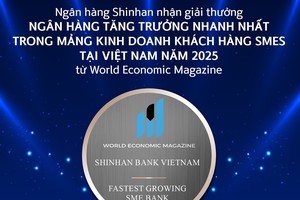 Ngân hàng Shinhan nhận giải "ngân hàng tăng trưởng mảng kinh doanh SME nhanh nhất năm 2025"