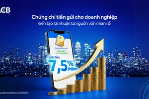Chứng chỉ tiền gửi ACB dành cho khách hàng doanh nghiệp có lãi suất sinh lời mỗi ngày lên đến 7,5%/năm.