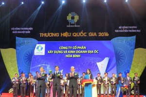 Hòa Bình, nhà thầu xây dựng duy nhất 5 lần nhận biểu trưng Thương hiệu Quốc gia 