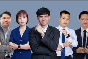 Từ trái qua phải: ông Lê Minh Nhật Tín, bà Lê Phương Thảo, ông Đào Phúc Trí, ông Nguyễn Hoàng Giang, ông Trần Hoài Nam