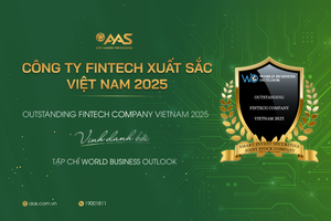 Giải thưởng Công ty Fintech xuất sắc Việt Nam 2025 của AAS được trao bởi Tạp chí World Business Outlook