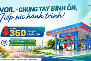 PVOIL giảm giá 350 đồng/lít xăng dầu tại 1.100 cửa hàng trên toàn quốc