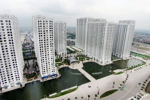 Trong các khu đô thị của Vingroup, ngoài khu xây biệt thự, các khu chung cư cao tầng rất quan tâm xây tầng hầm để dành không gian bên trên - Ảnh: Dũng Minh