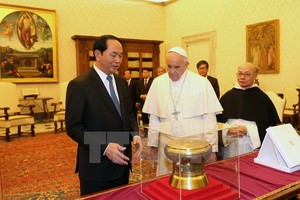 Chủ tịch nước Trần Đại Quang tiếp kiến Giáo hoàng Francis