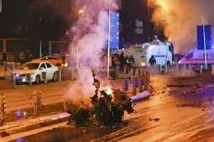 Hiện trường vụ nổ ở Thổ Nhĩ Kỳ. Ảnh: Reuters