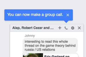 Biểu tượng điện thoại cho biết bạn có thể thực hiện cuộc gọi nhóm.