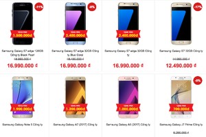 Nhiều mẫu Galaxy được giảm cả triệu đồng trước khi S8 trình làng.