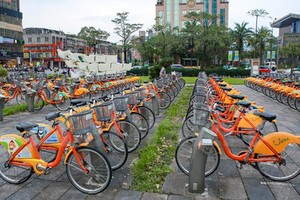 Dịch vụ xe đạp công cộng tại Đài Loan. Ảnh: Vietnamplus.