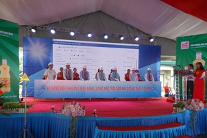 Tập đoàn Sao Mai tổ chức lễ đóng điện Nhà máy điện mặt trời Sao Mai 1