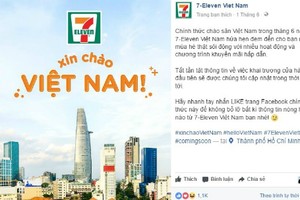 Thông tin công bố việc khai trương của 7-Eleven Việt Nam.