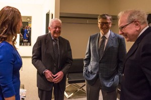 Bill Gates cùng cựu Tổng thống Jimmy Carter.
