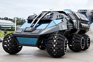 Mars Rover concept trông giống một chiếc Batmobile. Ảnh:Carscoops.