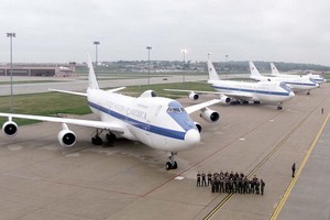 Phi đội E-4B tại căn cứ Offutt. Ảnh: Không quân Mỹ.