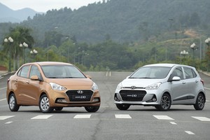 Grand i10 mới, xe có cả hatchback và sedan.