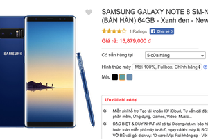 Giá Galaxy Note8 xách tay tại Việt Nam