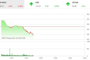 Phiên sáng 7/12: Tiếp tục giảm sâu