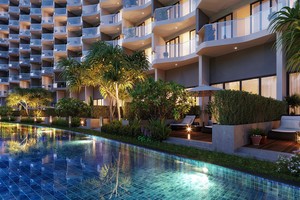 Căn hộ nghỉ dưỡng tại Mövenpick Resort Waverly Phú Quốc được thiết kế 100% có tầm nhìn ra biển, hồ.