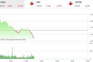 Phiên sáng 13/4: Nhà đầu tư thận trọng, VN-Index nhanh chóng quay đầu