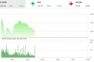 Phiên sáng 4/5: Nhà đầu tư dè dặt xuống tiền